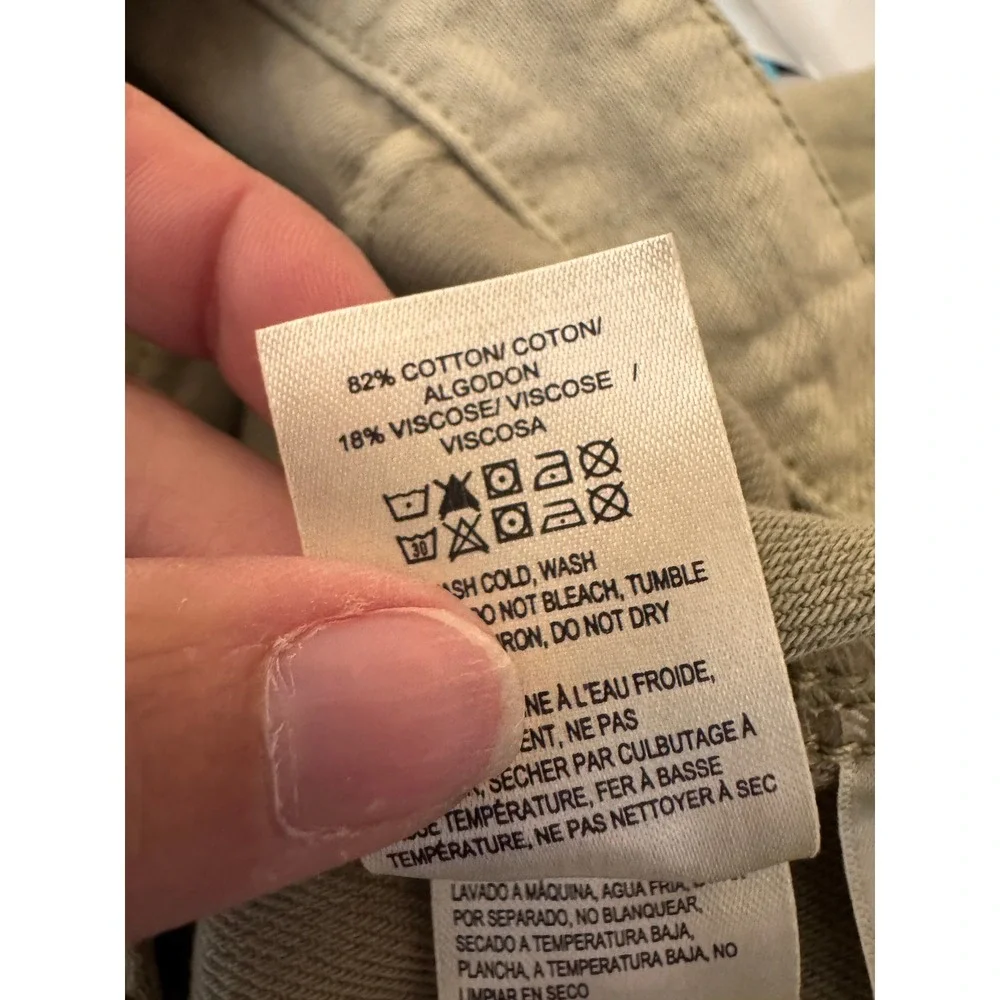 Lucky Brand Mid Rise Utility Straight Leg Pants Women 0 25 Olive Green Belted‎ - Picture 11 of 13